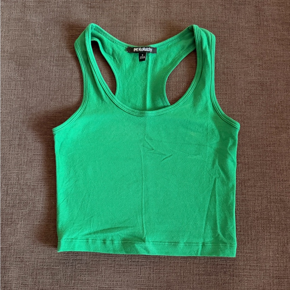 small green tank top